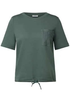 Cecil Pullover & Sweatshirts*Sweatshirt mit Brusttasche dark balmy khaki