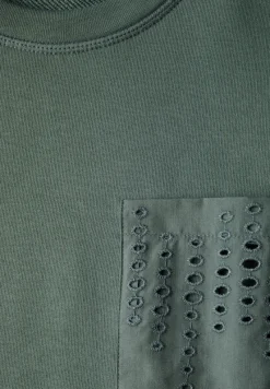 Cecil Pullover & Sweatshirts*Sweatshirt mit Brusttasche dark balmy khaki