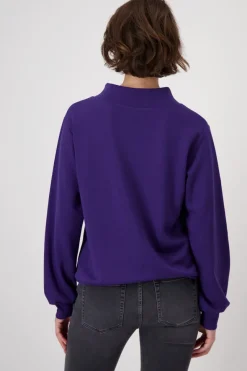 Monari Pullover & Sweatshirts*Sweatshirt mit 3-D-Druck dark purple