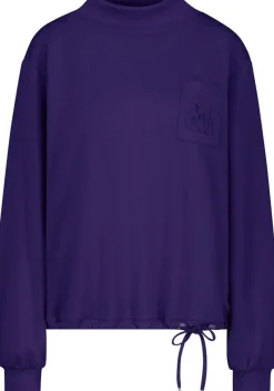 Monari Pullover & Sweatshirts*Sweatshirt mit 3-D-Druck dark purple