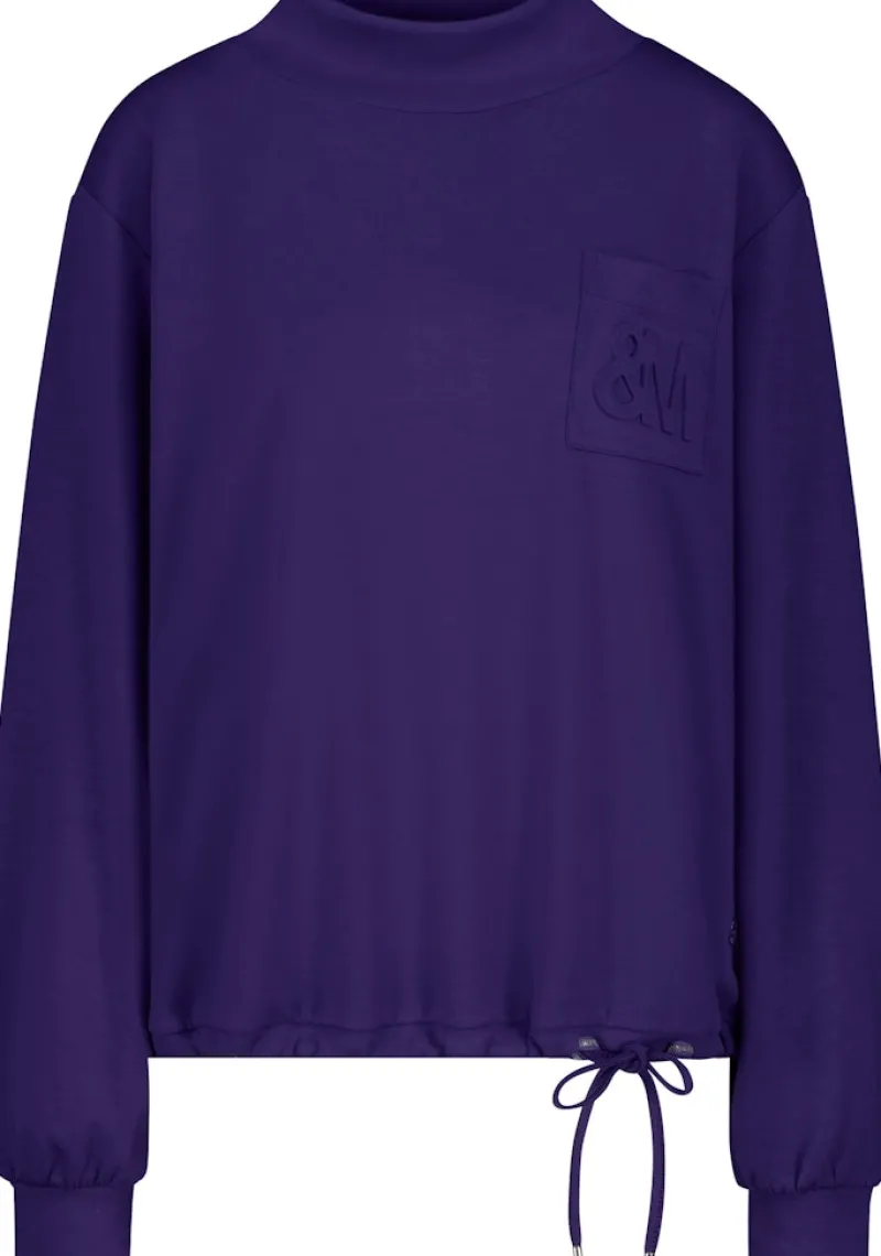Monari Pullover & Sweatshirts*Sweatshirt mit 3-D-Druck dark purple