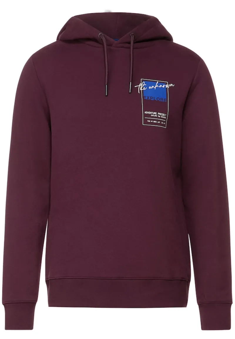 Street One Men Pullover & Sweatshirts|Big Boys*Sweatshirt mit Kapuze burgundy red