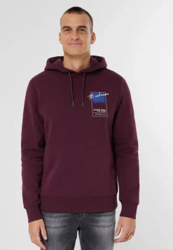 Street One Men Pullover & Sweatshirts|Big Boys*Sweatshirt mit Kapuze burgundy red