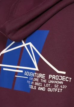 Street One Men Pullover & Sweatshirts|Big Boys*Sweatshirt mit Kapuze burgundy red