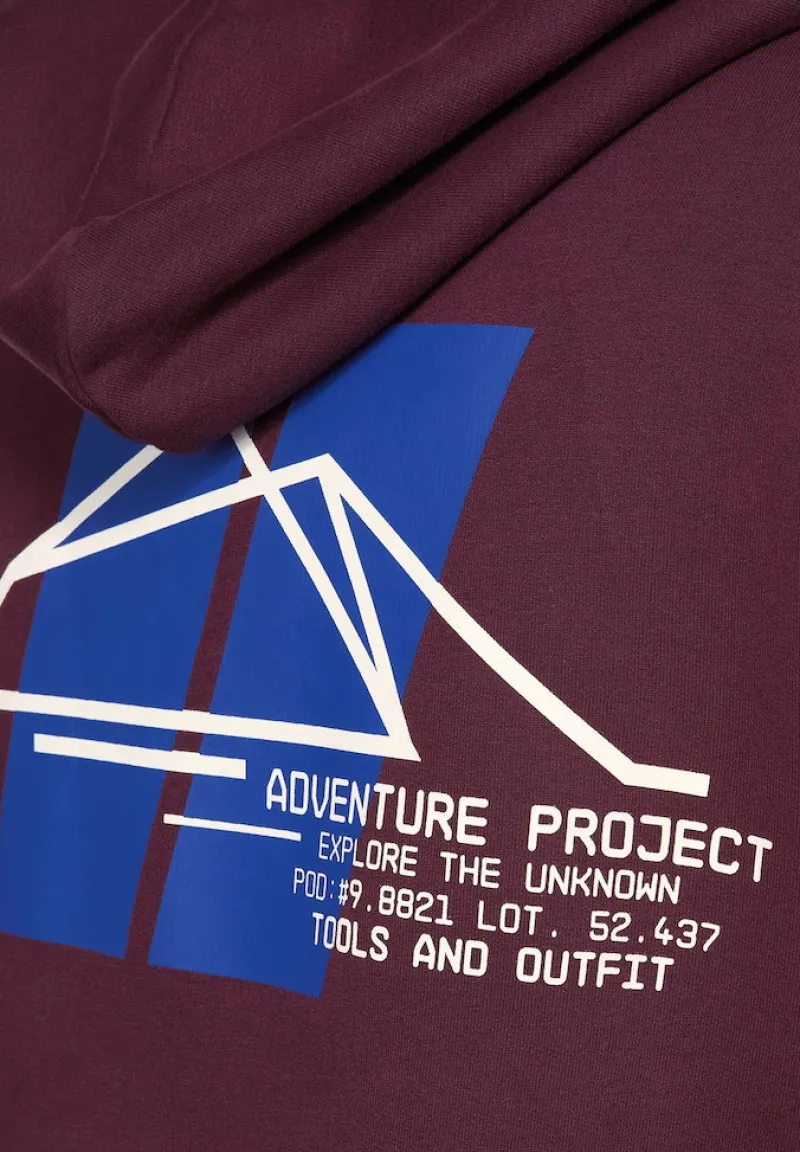 Street One Men Pullover & Sweatshirts|Big Boys*Sweatshirt mit Kapuze burgundy red