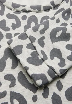 Street One Pullover & Sweatshirts*Sweatshirt mit Leo-Muster heather grey mel.