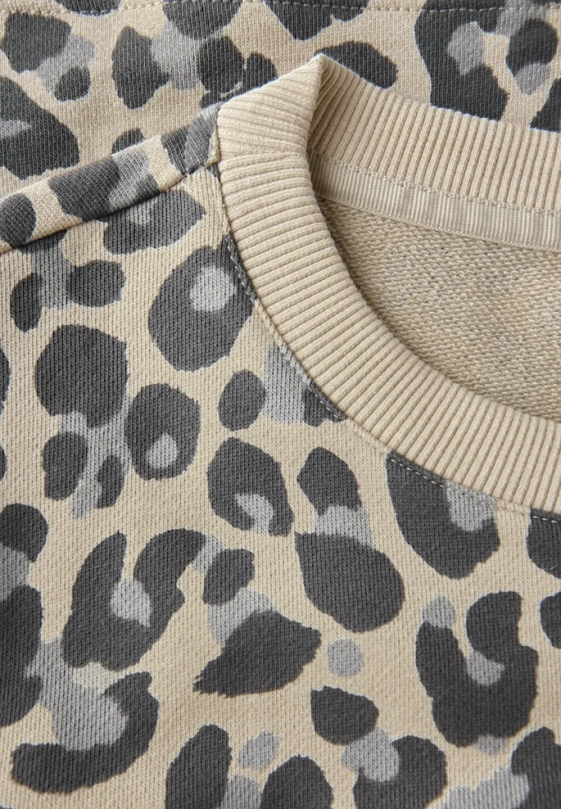 Street One Pullover & Sweatshirts*Sweatshirt mit Leo-Muster coastal beige