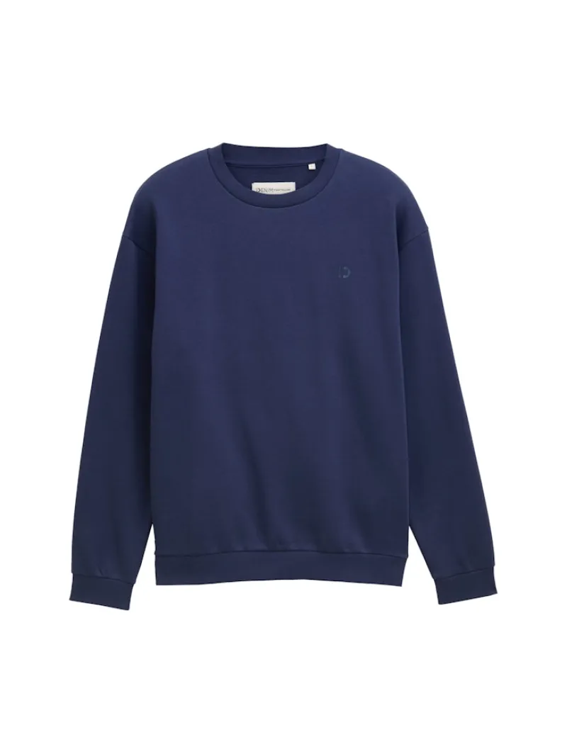 Tom Tailor Denim Pullover & Sweatshirts*Sweatshirt mit Logo-Print dark blueberry