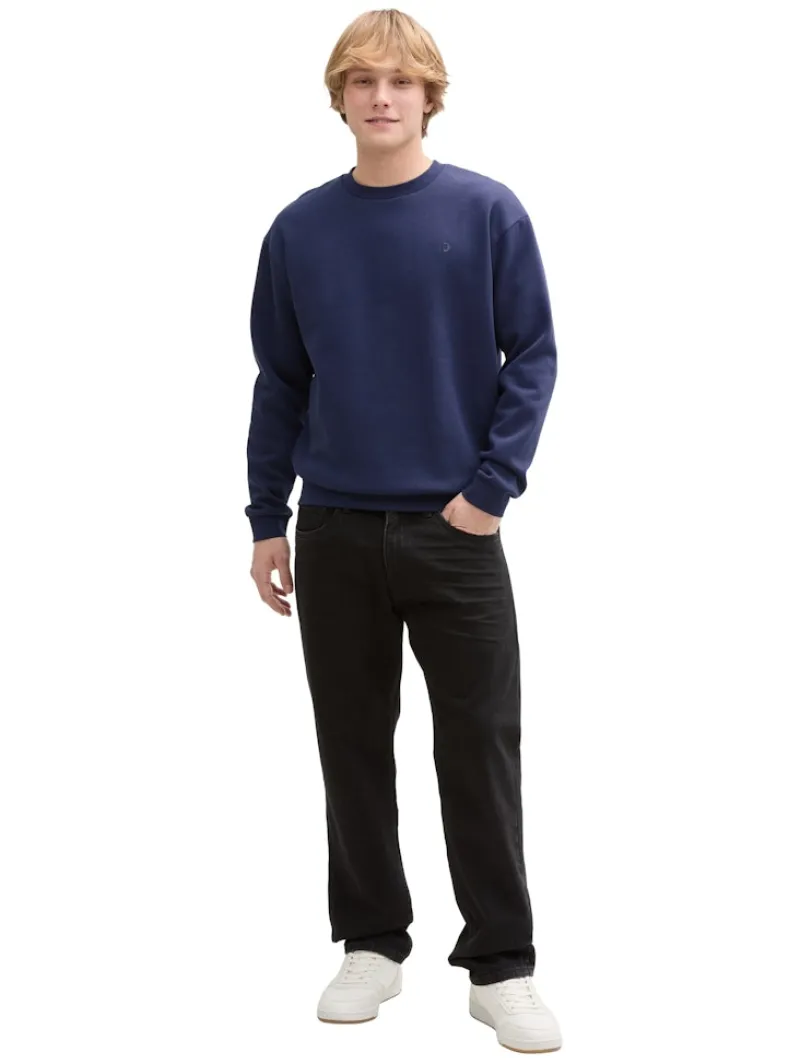 Tom Tailor Denim Pullover & Sweatshirts*Sweatshirt mit Logo-Print dark blueberry