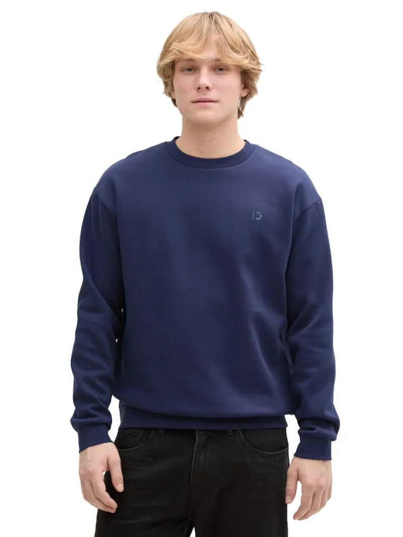 Tom Tailor Denim Pullover & Sweatshirts*Sweatshirt mit Logo-Print dark blueberry