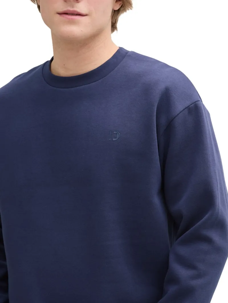 Tom Tailor Denim Pullover & Sweatshirts*Sweatshirt mit Logo-Print dark blueberry