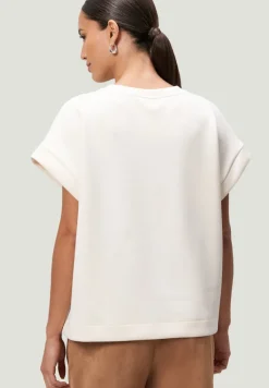 Zero Pullover & Sweatshirts*Sweatshirt mit Nieten patch creamsilver