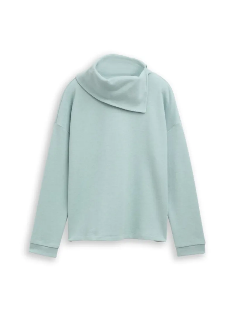 Tom Tailor Pullover & Sweatshirts*Sweatshirt mit Rollkragen white moss melange