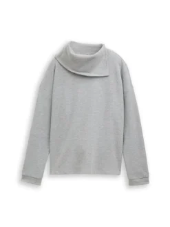 Tom Tailor Pullover & Sweatshirts*Sweatshirt mit Rollkragen medium silver grey melange