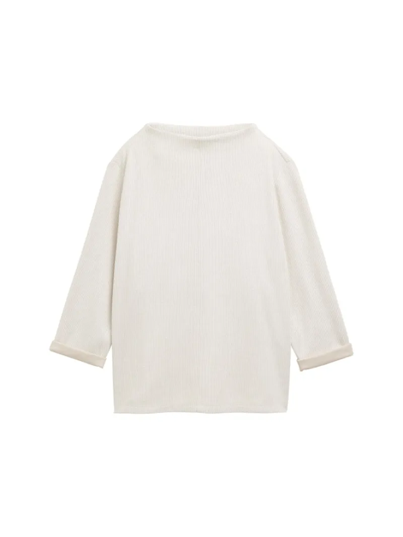 Tom Tailor Pullover & Sweatshirts*Sweatshirt mit Stehkragen sand stone beige melange