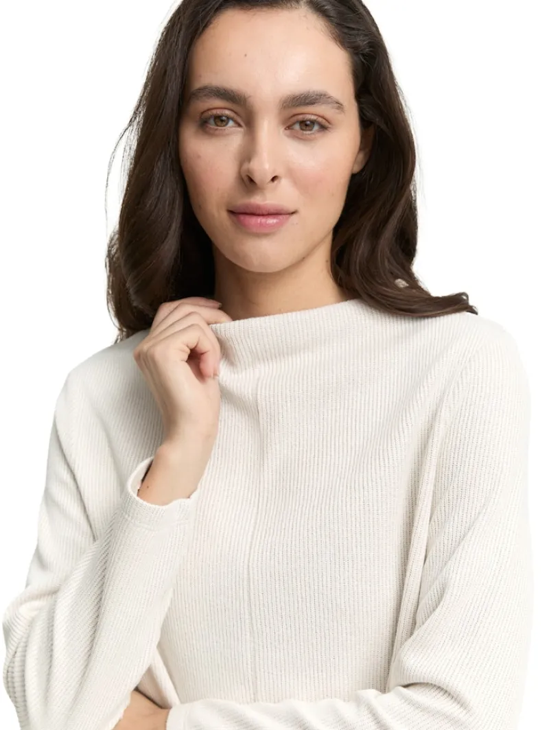 Tom Tailor Pullover & Sweatshirts*Sweatshirt mit Stehkragen sand stone beige melange