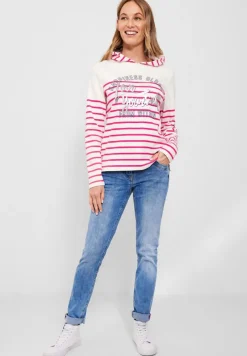 Cecil Pullover & Sweatshirts*Sweatshirt mit Streifen fresh pink
