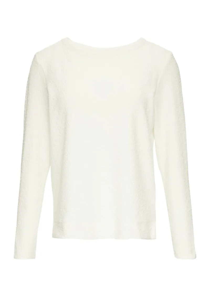 s.Oliver Pullover & Sweatshirts*Sweatshirt mit Struktur creme