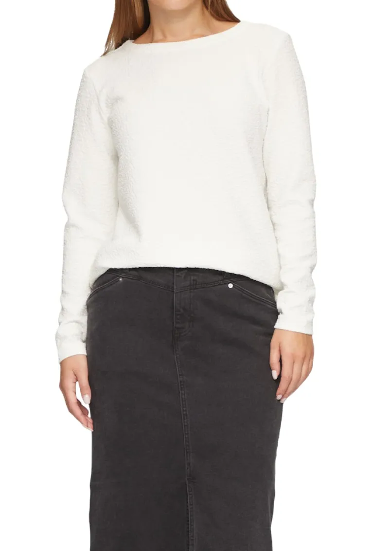 s.Oliver Pullover & Sweatshirts*Sweatshirt mit Struktur creme