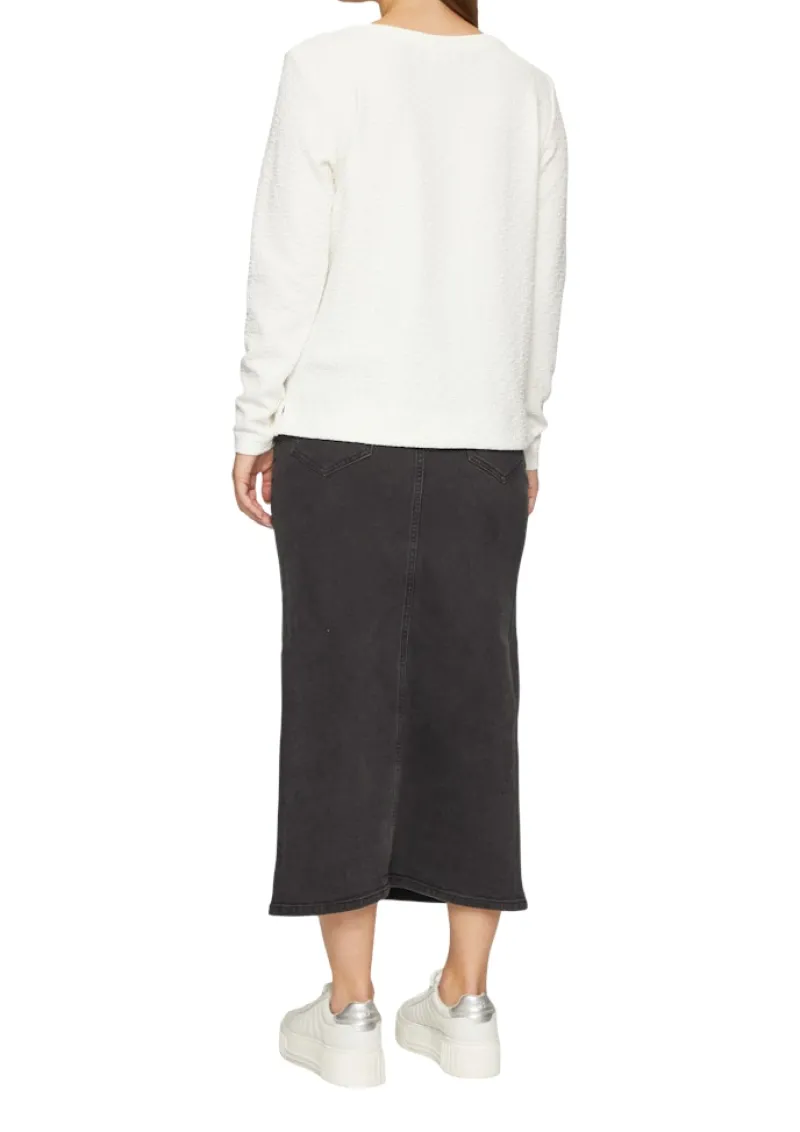 s.Oliver Pullover & Sweatshirts*Sweatshirt mit Struktur creme