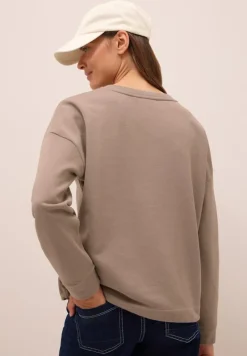 Cecil Pullover & Sweatshirts*Sweatshirt mit Tunnelzug natural taupe