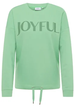 Cecil Pullover & Sweatshirts*Sweatshirt mit Tunnelzug fennel green
