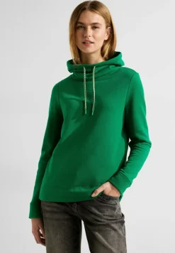 Cecil Pullover & Sweatshirts*Sweatshirt mit Volumenkragen easy green