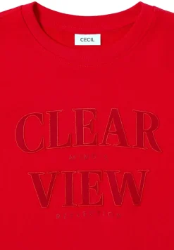 Cecil Pullover & Sweatshirts*Sweatshirt mit Wording Fiery Red