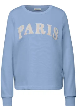 Street One Pullover & Sweatshirts*Sweatshirt mit Wording frosted blue