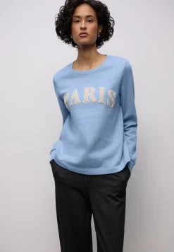 Street One Pullover & Sweatshirts*Sweatshirt mit Wording frosted blue
