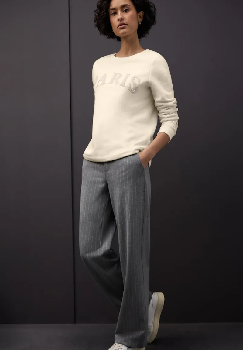 Street One Pullover & Sweatshirts*Sweatshirt mit Wording soft beige
