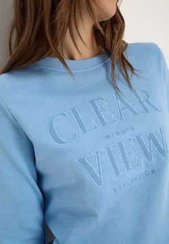 Cecil Pullover & Sweatshirts*Sweatshirt mit Wording sporty light blue
