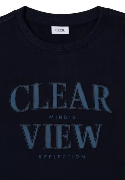Cecil Pullover & Sweatshirts*Sweatshirt mit Wording urban dark blue