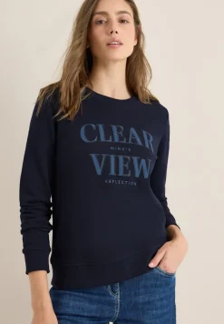 Cecil Pullover & Sweatshirts*Sweatshirt mit Wording urban dark blue