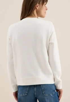 Cecil Pullover & Sweatshirts*Sweatshirt mit Wording vanilla white