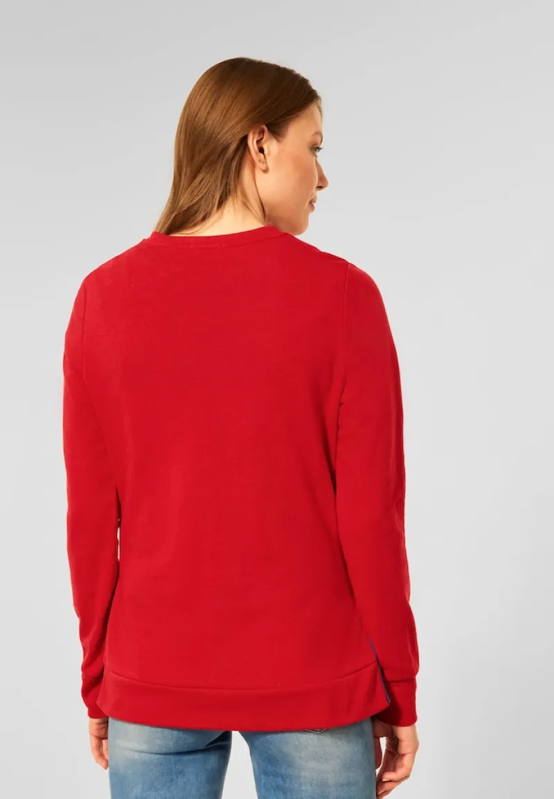 Cecil Pullover & Sweatshirts*Sweatshirt mit Wording vibrant red