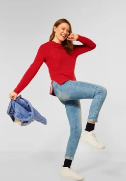 Cecil Pullover & Sweatshirts*Sweatshirt mit Wording vibrant red