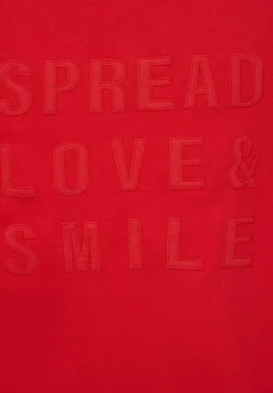 Cecil Pullover & Sweatshirts*Sweatshirt mit Wording vibrant red