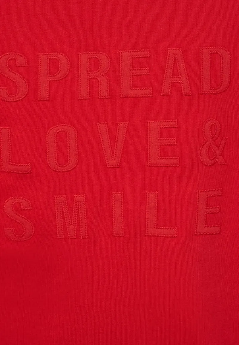 Cecil Pullover & Sweatshirts*Sweatshirt mit Wording vibrant red