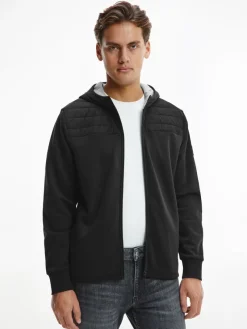 Calvin Klein Pullover & Sweatshirts*TECHNICAL ZIP THROUGH HOODIE ck black1