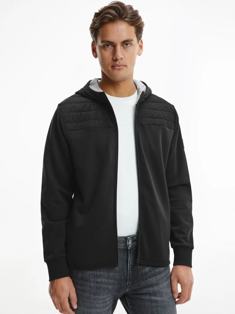 Calvin Klein Pullover & Sweatshirts*TECHNICAL ZIP THROUGH HOODIE ck black1