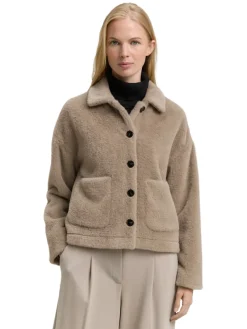 Tom Tailor Jacken*Teddy Jacke mit Taschen soft taupe grey