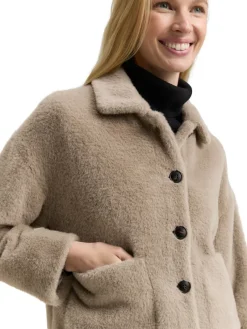 Tom Tailor Jacken*Teddy Jacke mit Taschen soft taupe grey