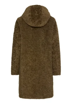 Camel Active Jacken*Teddy Mantel mit Kapuze dark khaki