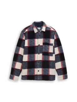 Tom Tailor Jacken|Big Boys*Teddy Overshirt mit Karomuster blue big check
