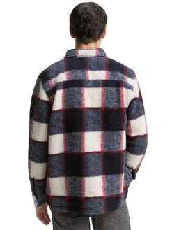 Tom Tailor Jacken|Big Boys*Teddy Overshirt mit Karomuster blue big check