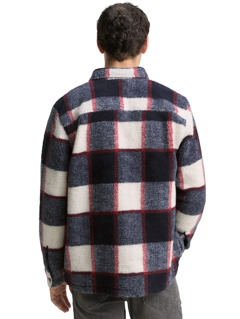 Tom Tailor Jacken|Big Boys*Teddy Overshirt mit Karomuster blue big check