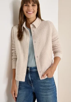 Cecil Jacken*Teddy-Jacke mit Corddetails teddy vanilla white