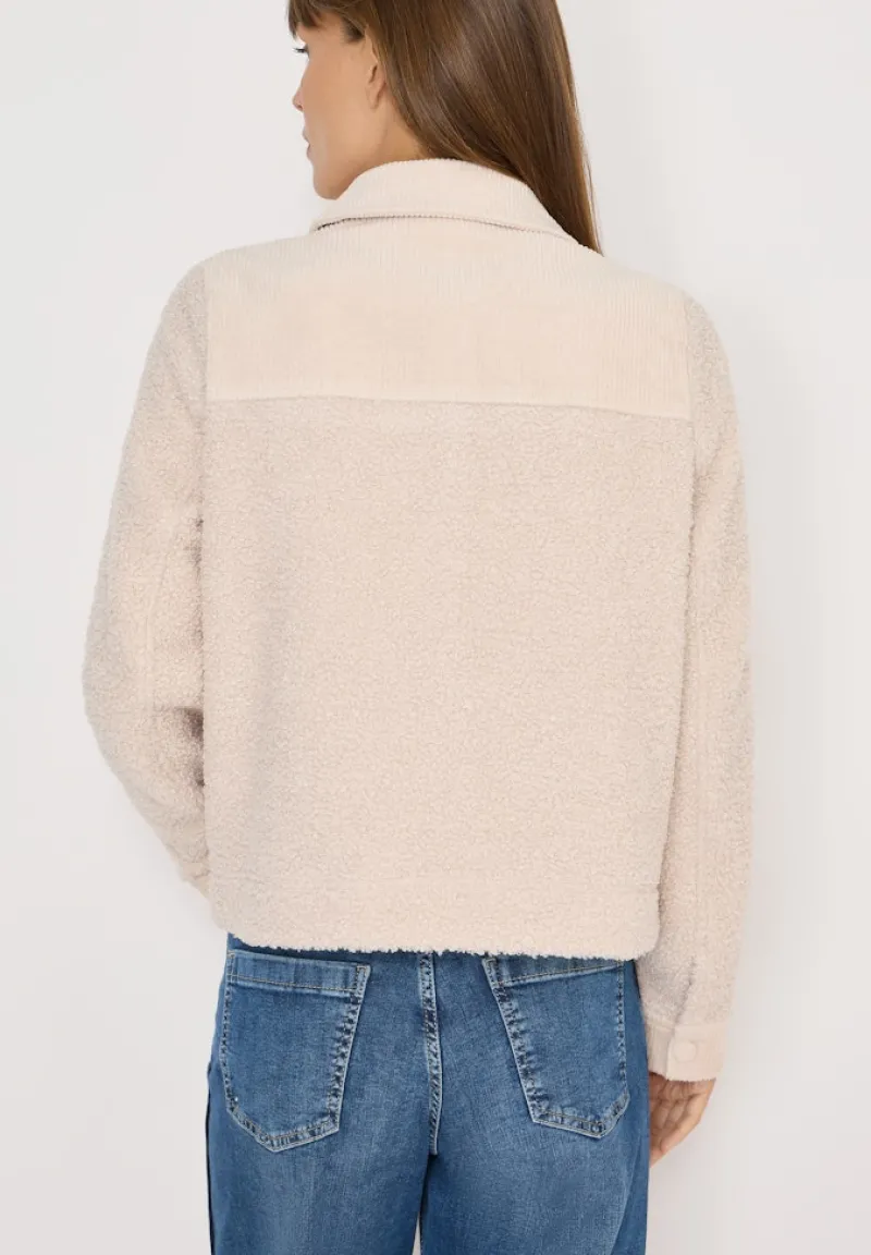 Cecil Jacken*Teddy-Jacke mit Corddetails teddy vanilla white