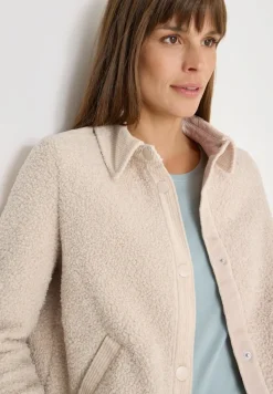 Cecil Jacken*Teddy-Jacke mit Corddetails teddy vanilla white